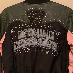 Opening Ceremony leather varsity jacket XS